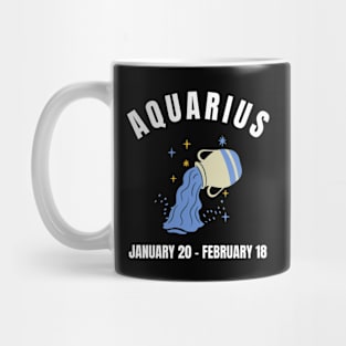 Aquarius star sign Mug